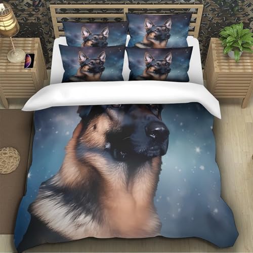 Housse de couette Berger Allemand avec impression numérique premium 3D