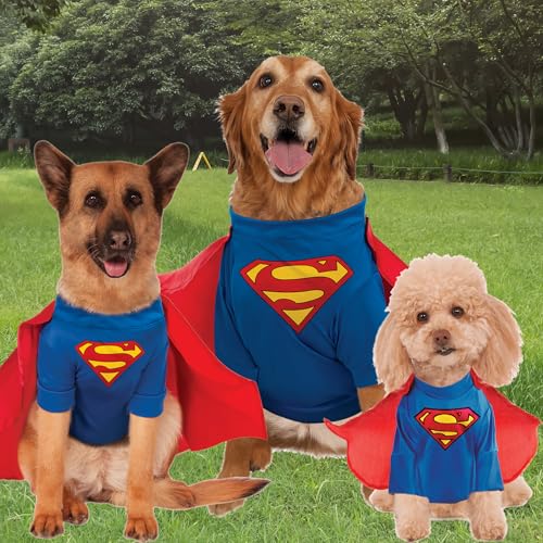 Offizielles Rubie’s DC Comic Superman Kostüm für Hunde, Superhelden-Geschenk, große Hundegröße XXL Mehrfarbig Halloween