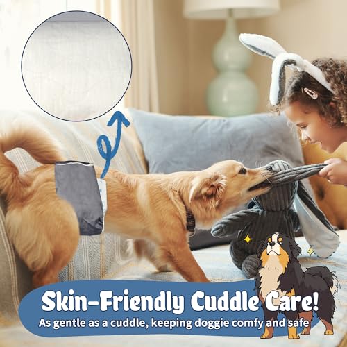 Image of LeapSheep Dog Diaper Liners Pee Pads for Male and Female Dogs, Dog Period Pads, Super Soft Absorbtion Dog Booster Pads Fits Belly Bands, Wraps and Washable Doggy Diapers Female (L, 50)