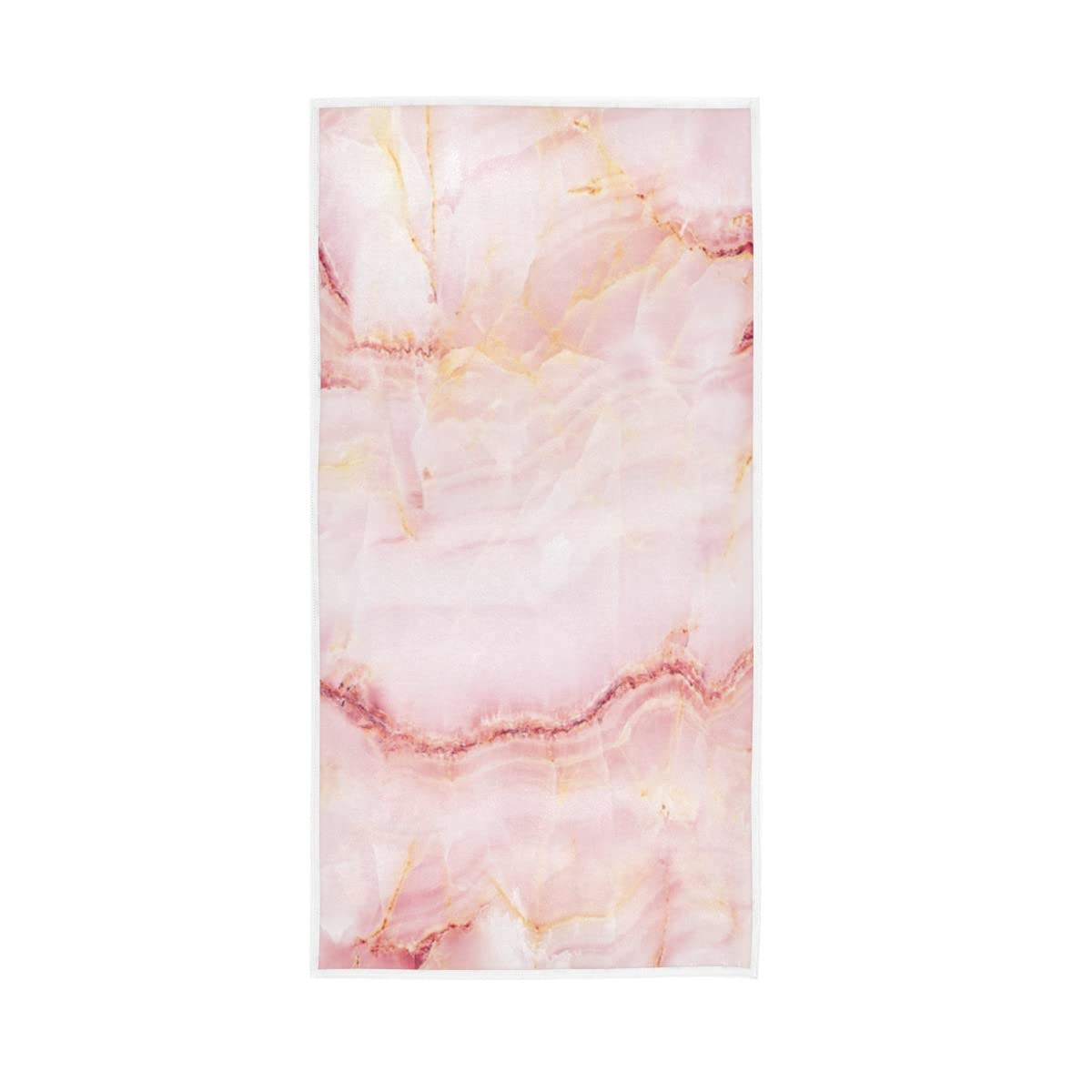 HUYGD Natural Pink Marble Soft Hand Towels Absorbent Bath Towel Multipurpose for Bathroom Hotel Gym Spa 30"x15"