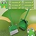 SCKTYZS Mini Broom with Dustpan for Boy I Kids Small Cleaning Set Combo Pretend Play I Toddler Kitchen Dress Up Toys–Frog Green