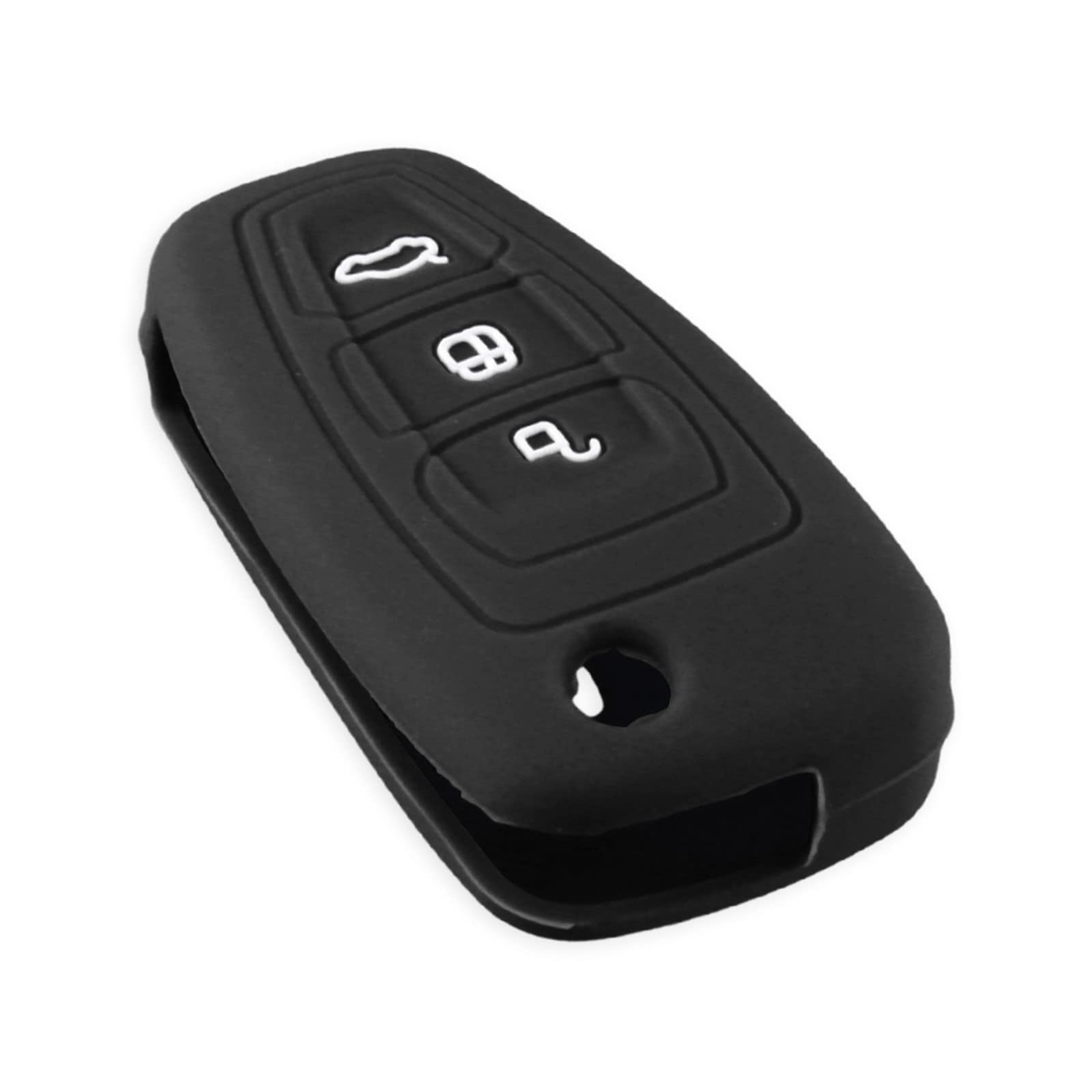 OTMIK Custodia in Silicone per la Copertura Della Chiave Dell'auto adatto per Ford Ranger C-Max S-Max Focus Galaxy Mondeo Transit Tourneo Custom Accessori per Chiavi (Nero