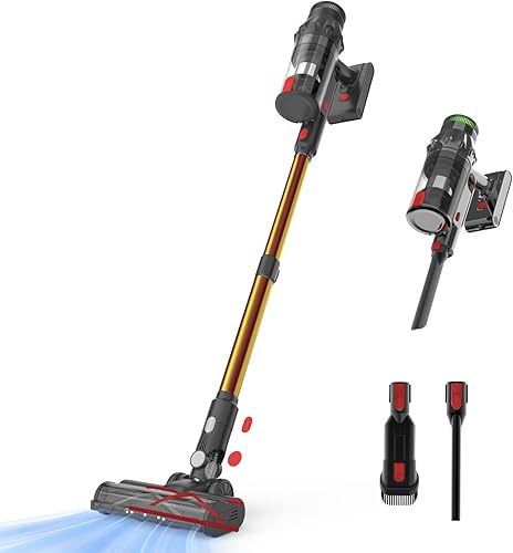 Aspiradora inalámbrica, aspiradoras para el hogar, 50 KPA 500 W, palo de mano, pelo de mascotas, aspiradora de piso de madera dura, batería