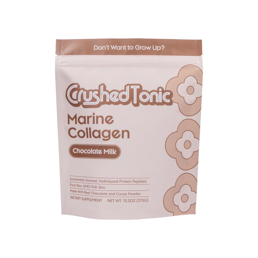 Crushed Tonic Marine Collagen Powder Korean Beauty Drink with Hydrolyzed Collagen Peptides for Skin Hair Nails Gluten-Free Halal