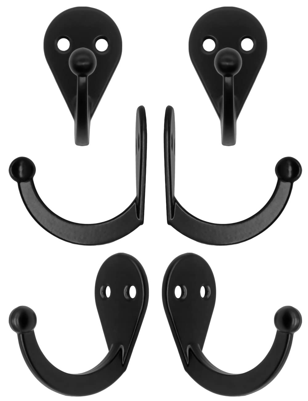 Ganci Appendiabiti In Ferro - Set Da 6, Nero, Per Casa E Bagno - Foto 8