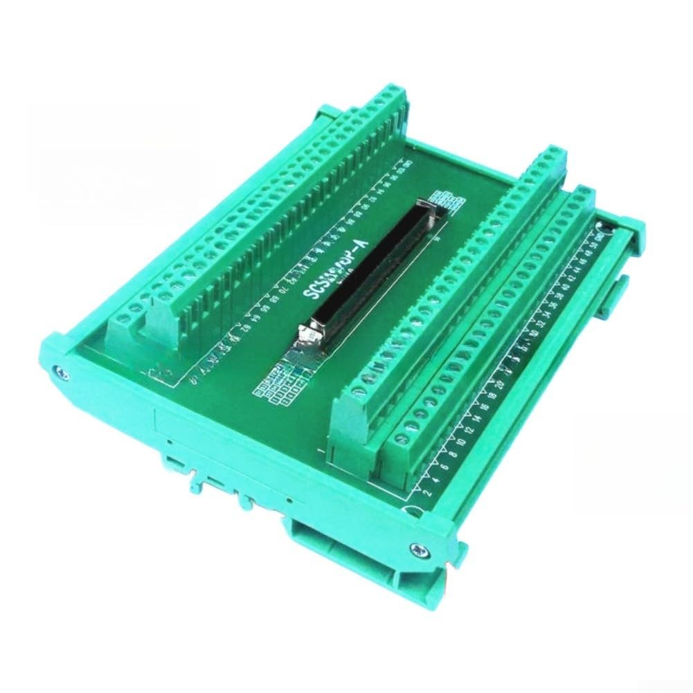 Morsettiera SCSI-100-Pin per montaggio su guida DIN, connettore di cablaggio industriale per sistemi PLC e controllo motore, design PCB compatto con configurazione pin SCSI