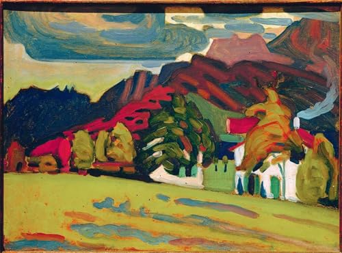 Imagen lienzo artística de Kandinsky en 60x90cm con colores expresionistas vibrantes
