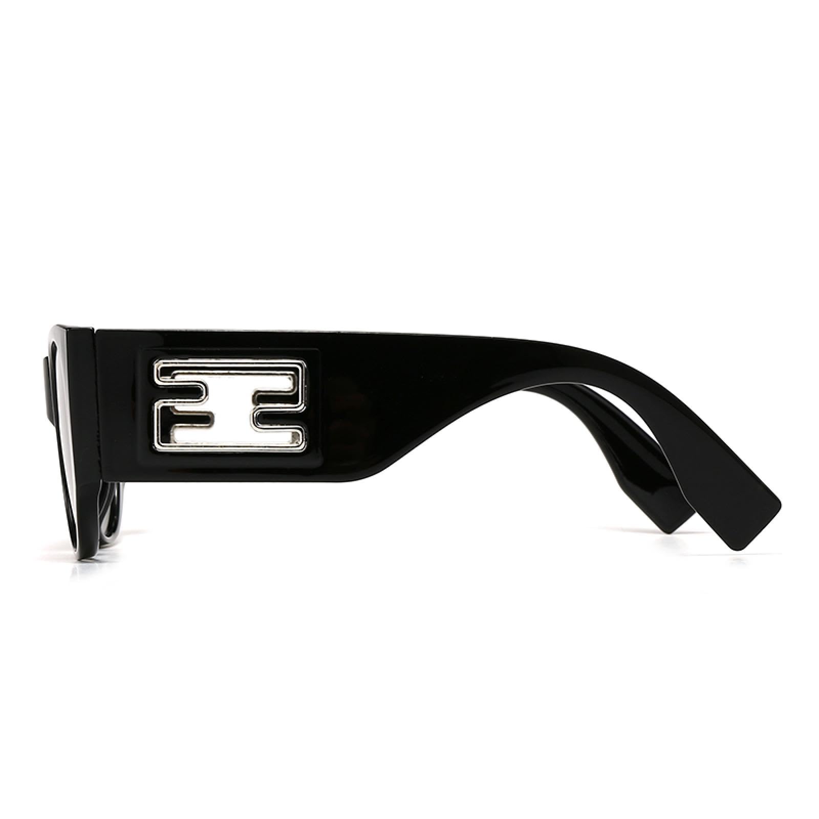 Nowoczesne okulary przeciwsłoneczne Retro Duża kwadratowa rama Metalowe akcesoria
