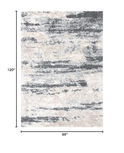 Tapete SAFAVIEH Area Rug 8x10 Fontana Shag Gris y Marfil miniatura 2