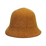 Baskenmütze im französischen Stil, Malerhut, Fester, Warmer -Zylinder Kunstfell (Yellow, M)