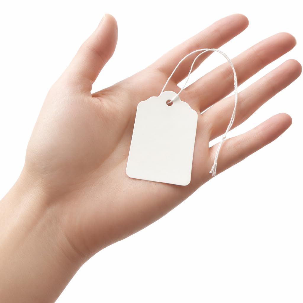 1000 Marking Tags with String Attached - 2 1/4” x1 7/16”, Blank