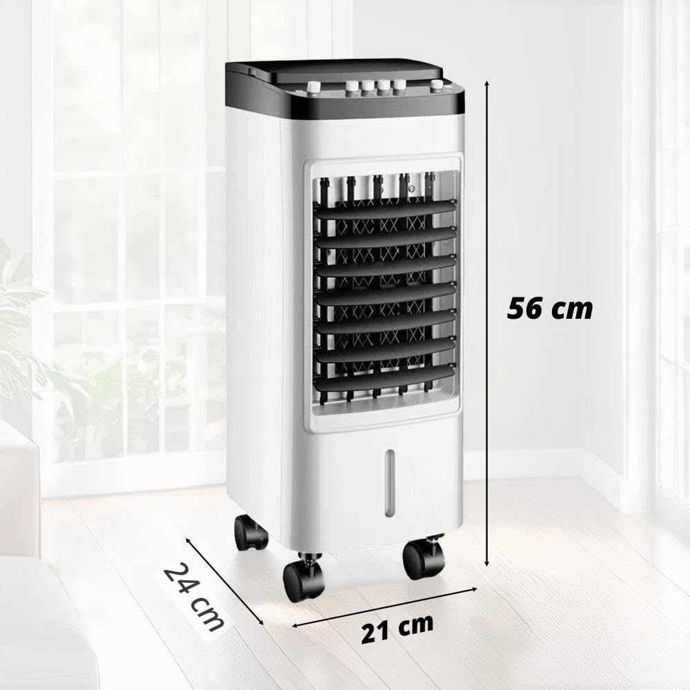 Raffrescatore Evaporativo Portatile: Rinfresca e Umidifica con Efficacia, Silenzioso e Facile da Spostare, con Box Ghiaccio inclusi