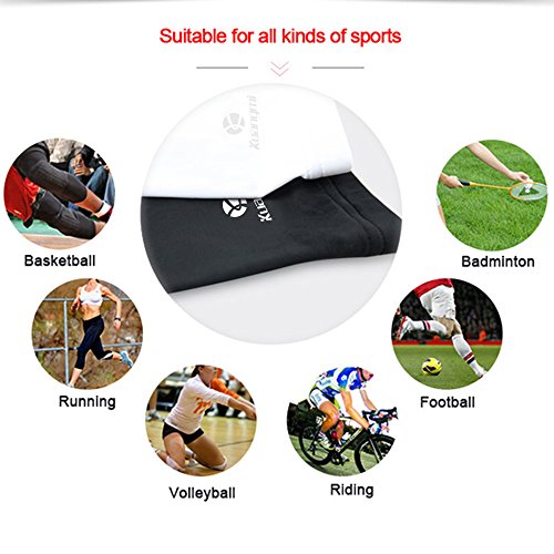 Kuangmi Compression Full Leg Sleeve for Thigh, Knee, Calf Support and Recovery 1 Pair (Black, XXL)3