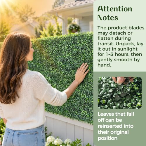 ODTORY Artificial Ivy Privacy Screen Fence Panel, Gradient Green 80X120 in by ODTORY - Used condition - Image 5