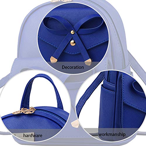 Image of I IHAYNER Girls Bowknot Cute Leather Backpack Mini Backpack Purse for Women