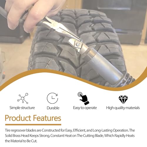 Image of Tire Groover Flat Blade #2 2 /32 Tire Groover Tool Regroover Kit - Tire Groover Blades-18 Pack