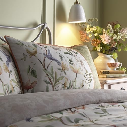 Parure de lit oiseau et fleurs pour transformer votre chambre en oasis vert sauge - 3
