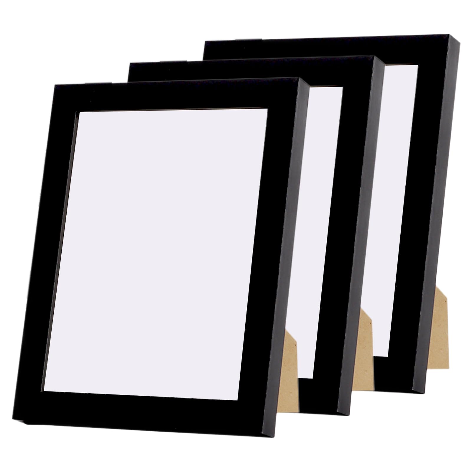 Cadre photo noir 20,3x25,4 cm Lot de 3 présentoirs muraux et de bureau