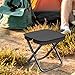 FytStycale Compact Camping Stool for Outdoor Use Fishing and Picnics, Black 28.5x24x23cm