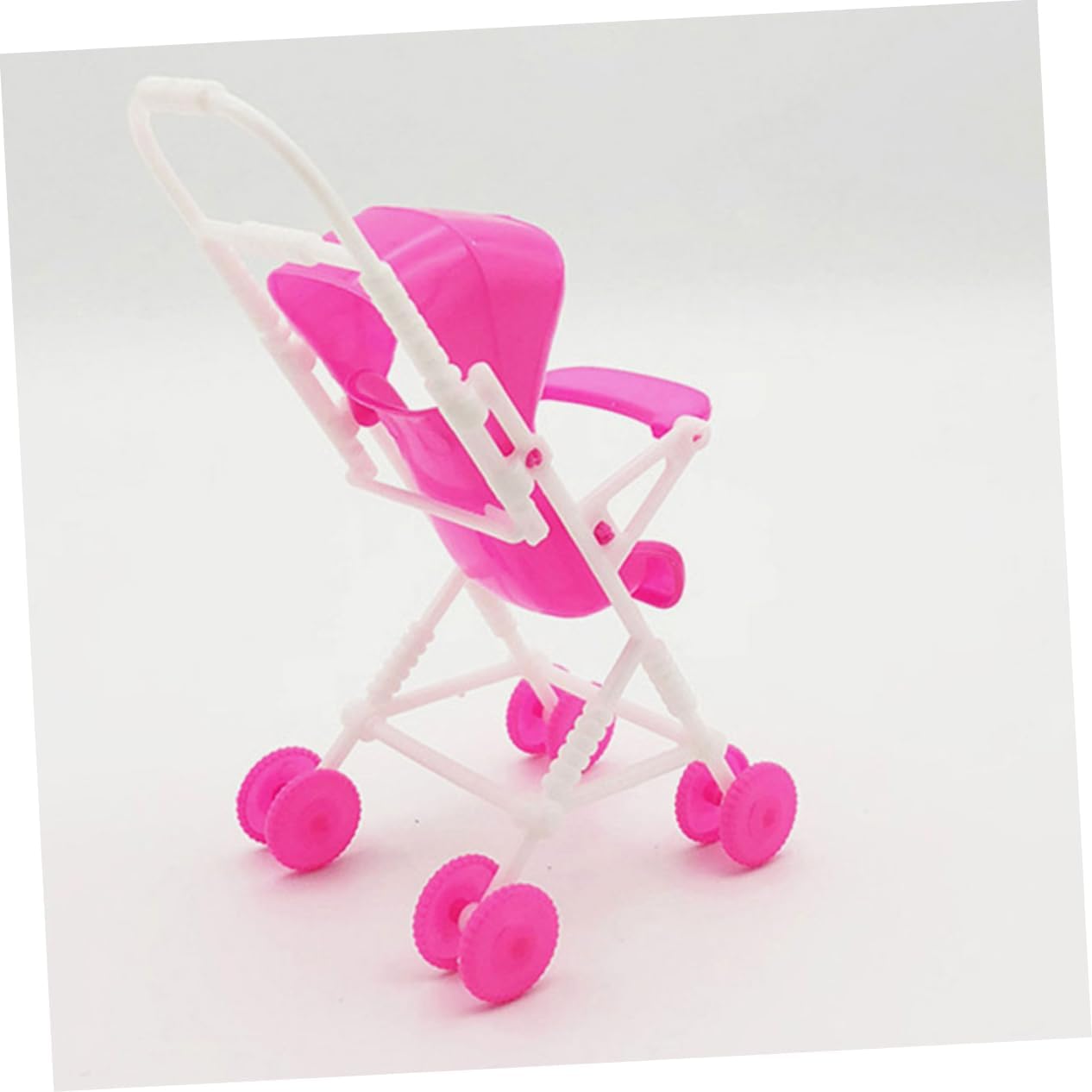 BESPORTBLE 5sets Simulation Cart Stroller Pushchair Doll Pram Lifelike Doll Realistic Seat Play Game House Accessories House Decor Stuff Rosy Plastic 2pcs*5
