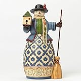 Jim Shore for Enesco Williamsburg Snowman with Birdhouse Figurine, 8.25-Inch