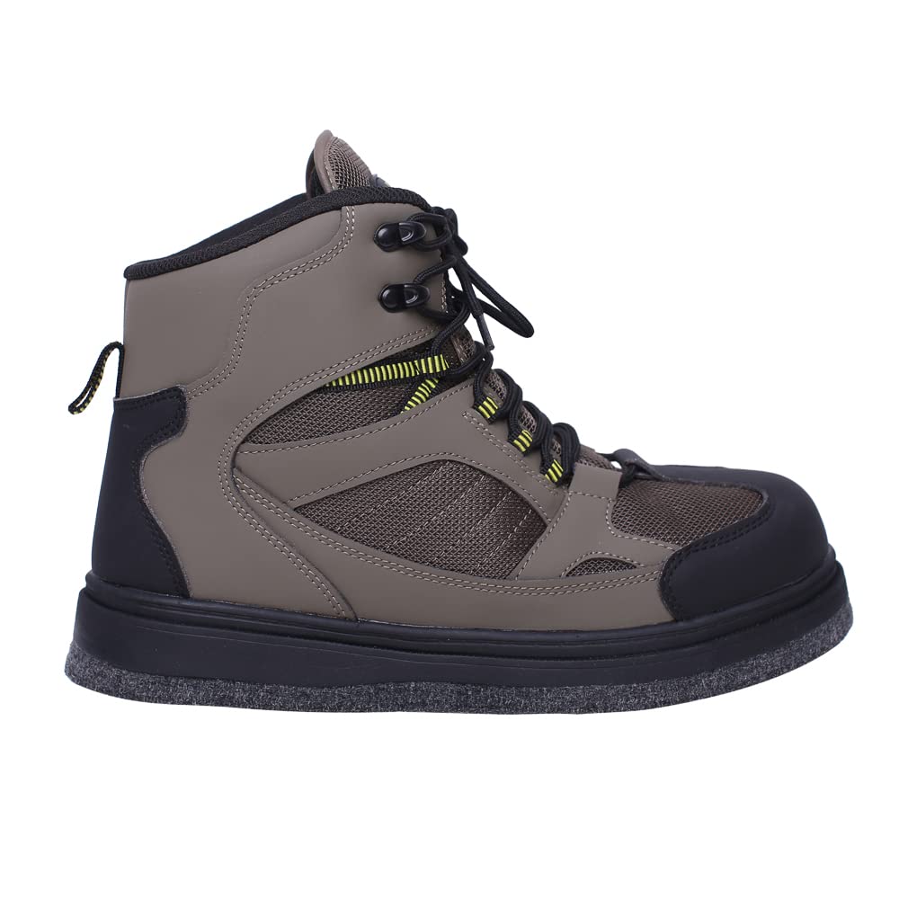 Kylebooker Men's Fishing Hunting Wading Boots Lightweight Anti-Slip Waders Shoes(Felt,10.5)