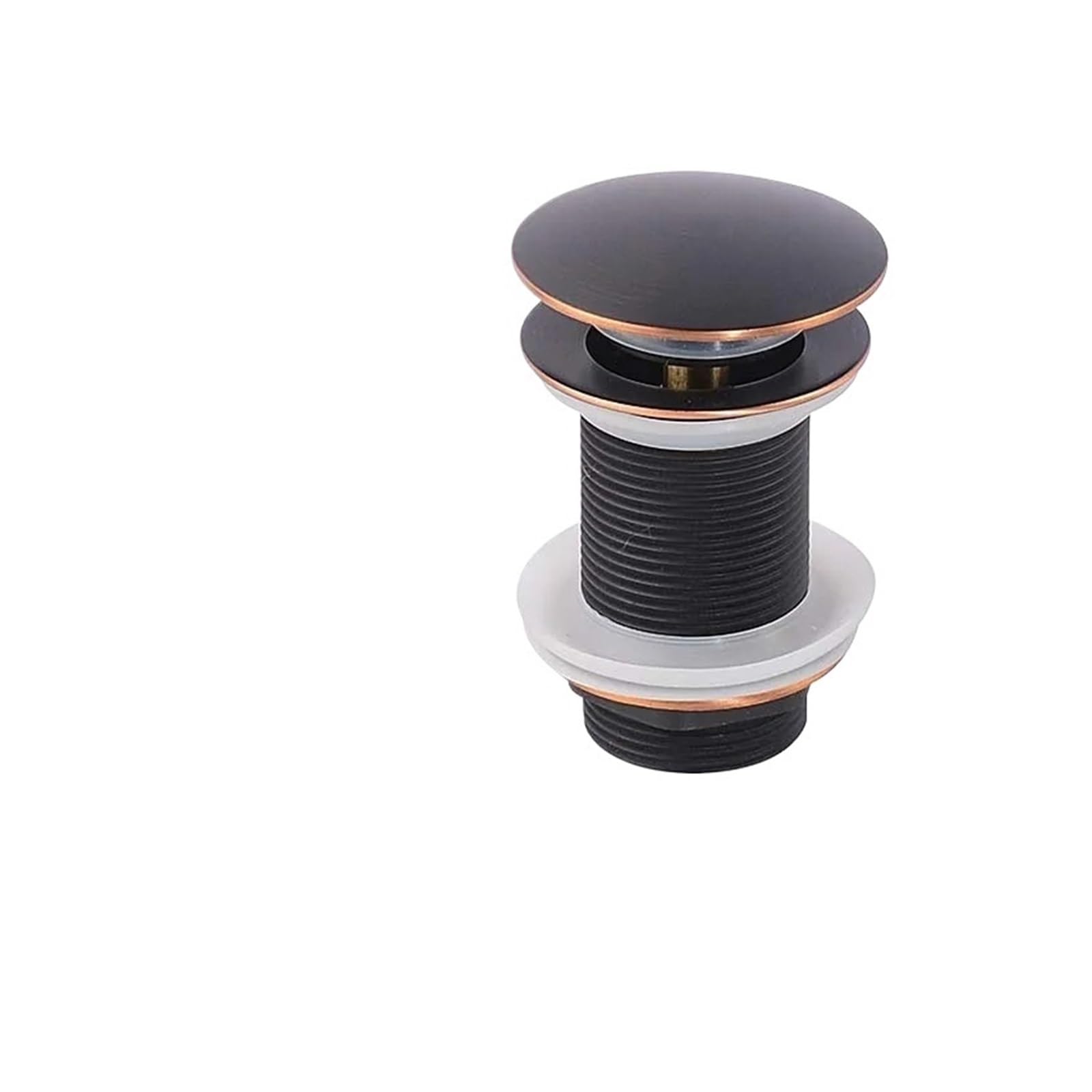 Tapon Lavabo Tapón emergente for Fregadero de baño, desagüe en Oro Cepillado, Negro Mate, Blanco, Oro Rosa, Dorado, Accesorios for Lavabo cromados(Orb no Hole)