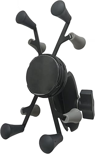 Miniatura 8 de Strg Soporte de teléfono con base redonda perforada con brazo de bola de doble enchufe de tamaño B mediano de 1 pulgada, compatible con todos los