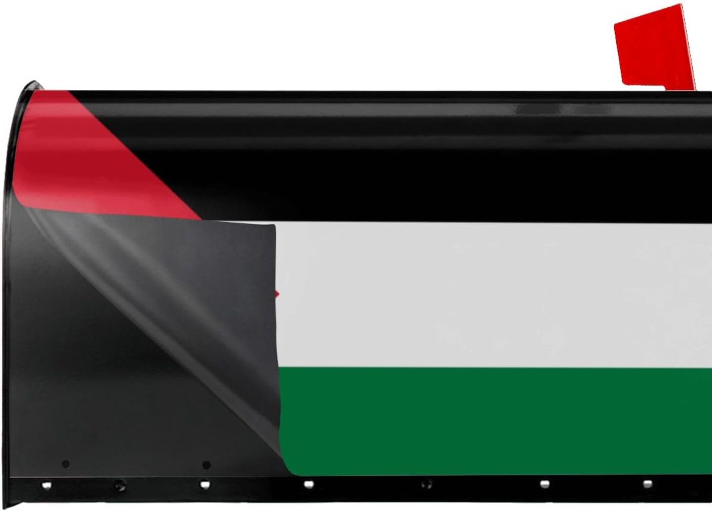 Flag of Palestine Print Magnetic Mailbox Cover - Decorative Seasonal Outdoor Mailbox Wrap Mailbox Accessory for Standard & Large US Mailboxes (21×18 in / 25.5×21in)