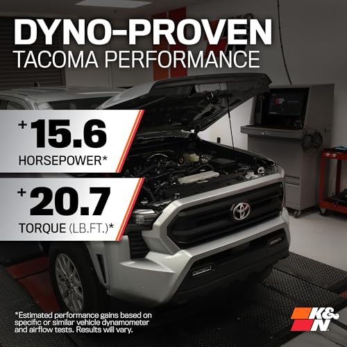 Image of K&N Cold Air Intake System: High-Flow Air Filter, Increase Performance & Towing: Compatible with 2024-2026 Toyota: Land Crusier, Tacoma, 63-9043