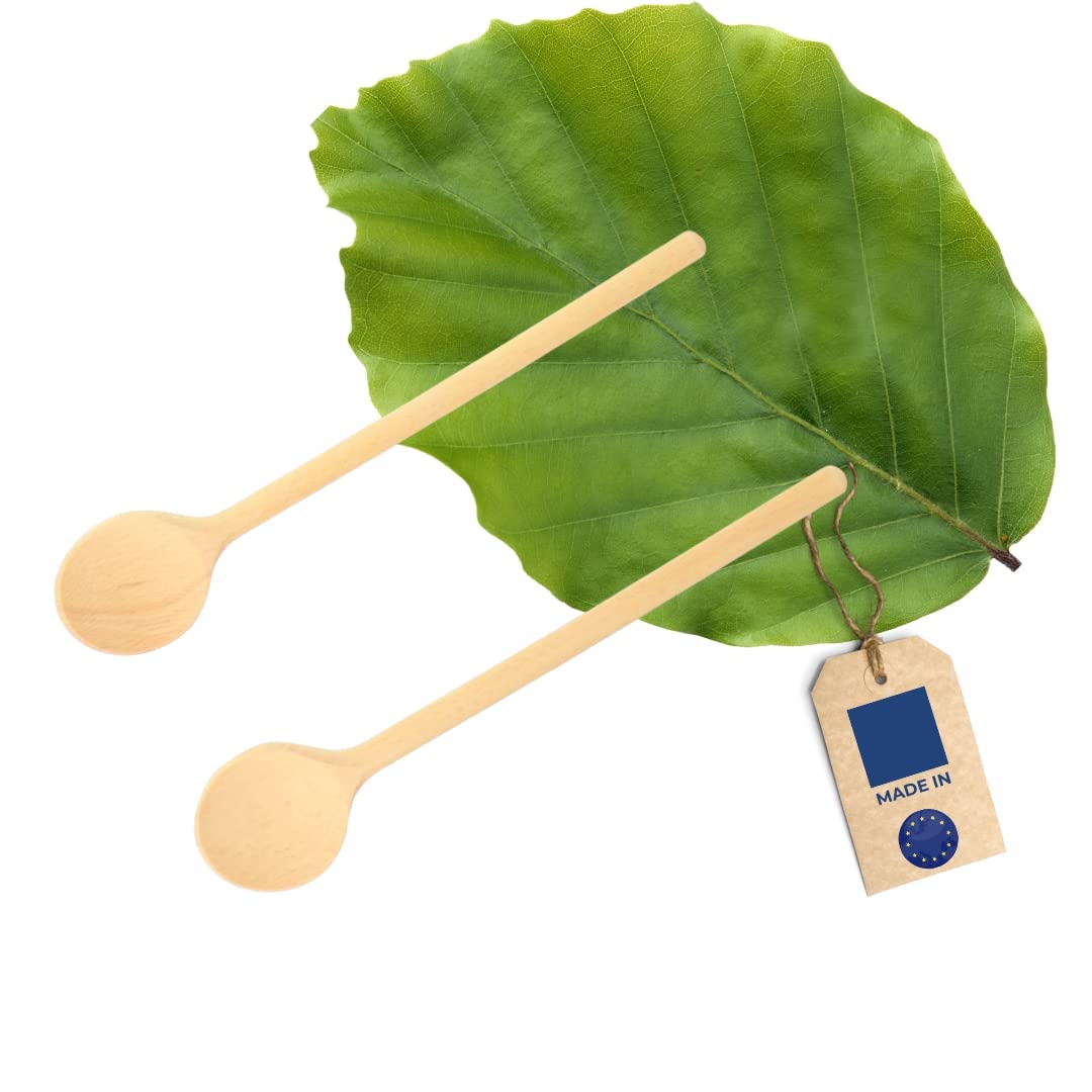 HOFMEISTER® Lot De 2 Cuillères De Cuisine En Bois De Hêtre, 25 Cm