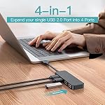 USB Hub,4 Port USB Adapter USB Splitter,Multi USB Port Expander for iMac Pro, MacBook Air, Mac mini/Pro, Surface Pro, Notebook PC, Laptop, USB Flash Drives and Mobile HDD (4 in 1 30cm)