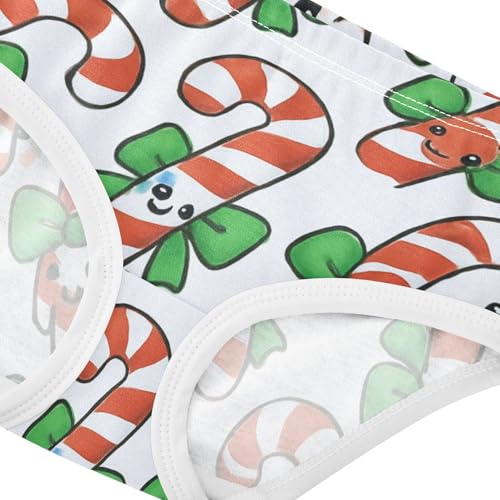 Christmas Candy Canes All Seasons Girls' Panties Organic Underpants for Toddlers in Sizes 2T,3T, 4T, 5T, 6Y and 8Y4