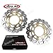 Arashi Front Rear Brake Discs Rotors for Suzuki GSX1300R Hayabusa gen 2 2008-2020 ABS 13-20 Motorcycle Replacement Accessories GSX-R 1300 GSX-R1300 GSXR 1300 GSXR1300 Gold