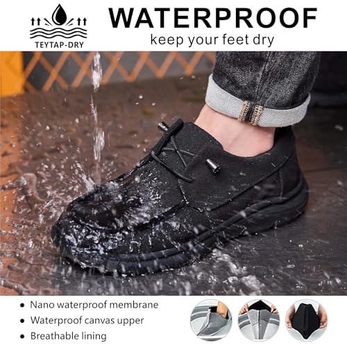 Non Slip Work Shoes for Men Women丨Waterproof Slip On Walking Loafers2