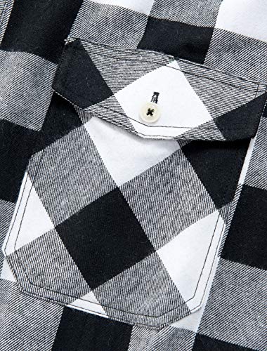 Alimens & Gentle Boy's Flannel Shirt Button Down Long Sleeve Plaid Casual Shirts3