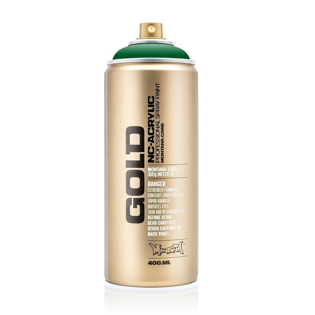 Montana Gold Spray Paint Acrylic Lacquer 400ml Shock Green Dark Opaque