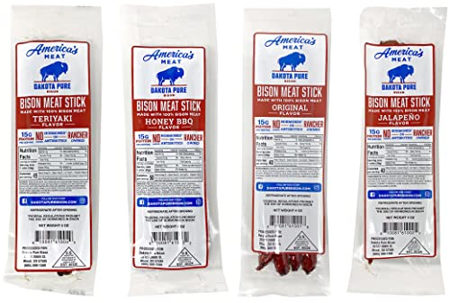 Dakota Pure Bison Meat Sticks 4 Pack
