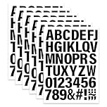 Iron on Letters for Clothes, 6 Sheets Heat Transfer Letters and Numbers 2 Inch Black Alphabets for T Shirts Sports