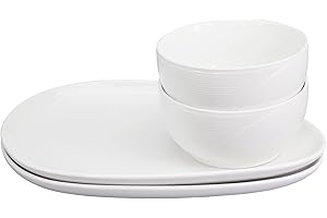 Charming yet Durable: Soup Bowl and Sandwich Plate Set