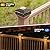 Solar Post Cap Lights Outdoor 16pack, Black Waterproof Solar Powered Deck Fence Post Lights Fit 4x4 Wood/Vinyl Posts, Bright Warm White Solar Post Lights Decorate Deck, Patio, Porch, Fence