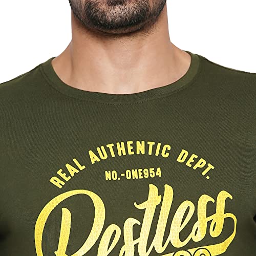 Image of Spykar Men's Cotton Slim Fit T-Shirt