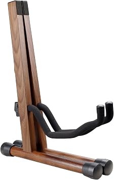 Guitar Stand,Black Walnut Acoustic Guitar Stands,Classical Electric Guitar Stand,A-Frame Folding Bass Guitar Display Stand,Guitar Accessories,Compatible with Cello, Mandolin, Bass,Banjo,Ukulele