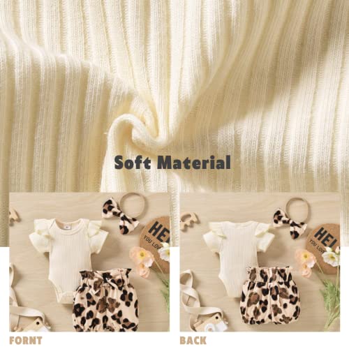 Image of Aalizzwell Baby Girls Ribbed Bodysuit Bloomer Shorts Outfits Summer Clothes
