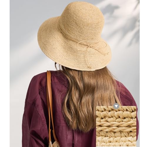 Sombrero de playa de rafia para mujer KORADI estilo Bucket miniatura 2