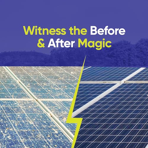 Image of Solar Panel Cleaning Liquid | 100% Non-Acidic & Biodegradable | Removes Heavy Stains, Improves Power Generation Efficiency & Easy to Use | Safe for glass, panels, rails & metals - 500ml