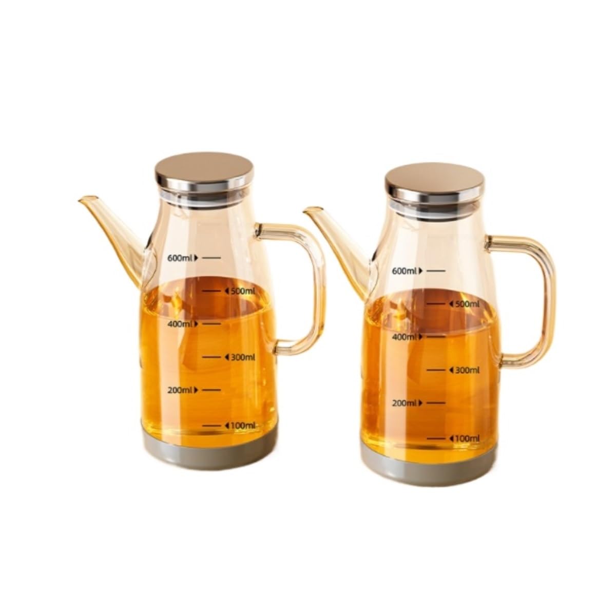 Dispenser per Salsa di Soia Contenitore For Olio In Vetro For Uso Domestico Da Cucina, For Salsa Di Soia, Aceto, Bottiglia For Condimenti, Set Da 2 Pezzi Contenitore Dell'olio