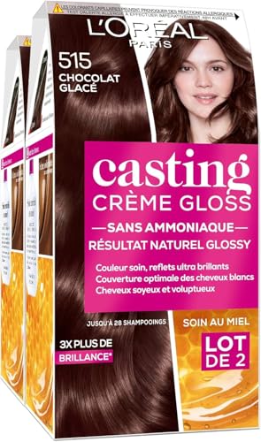 Casting Crème Gloss 515 L'Oréal Paris Coloration Chocolat Glacé pour Sublimer Votre Couleur