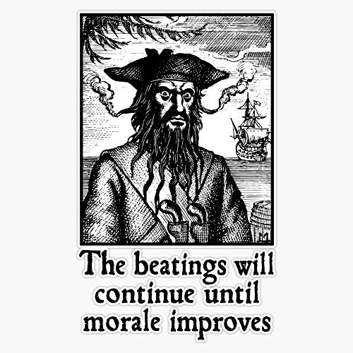 The Beatings Will Continue Until Morale Improves Vinyl Waterproof Sticker Decal Car Laptop Wall Window Bumper Sticker 5