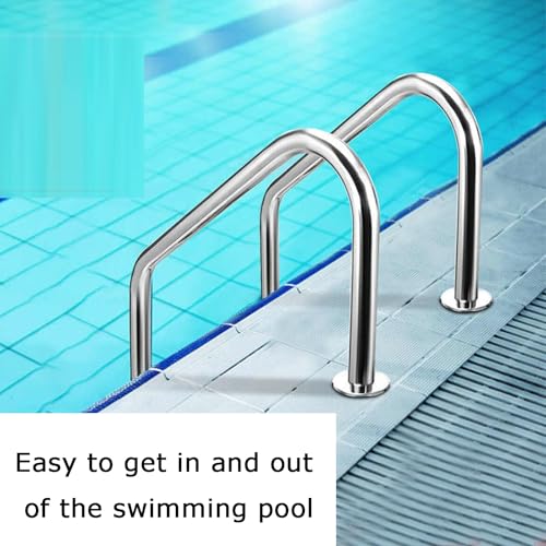Escalera para piscina de 2 peldaños en acero inoxidable miniatura 5